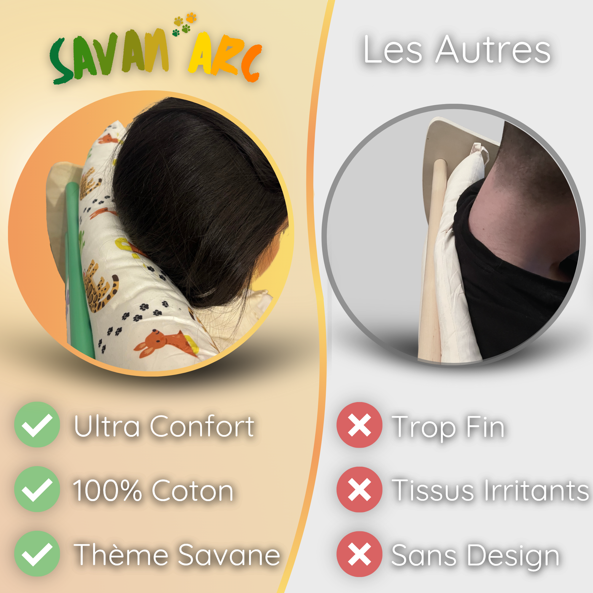 Zoom sur le bois de bouleau écologique de l’arche Montessori Savan’Arc